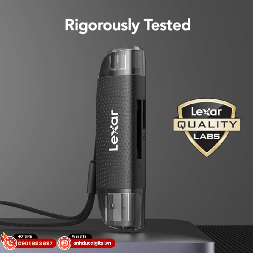 Lexar RW310X Dual-Slot USB-A/C Reader trải qua quy trình kiểm định nghiêm ngặt tại Lexar Quality Labs