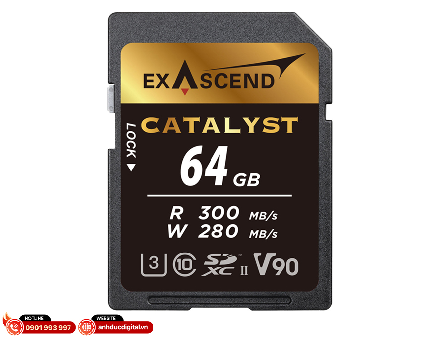 Thẻ nhớ SD Exascend 64GB Catalyst UHS-II SDXC V90 04