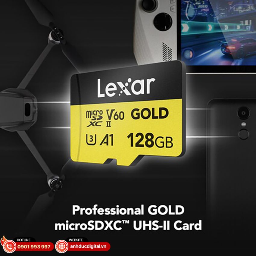 Thẻ nhớ Lexar Professional GOLD microSDXC UHS-II