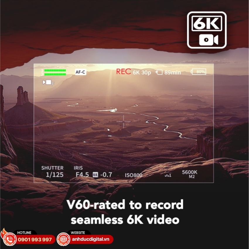 thẻ Lexar ARMOR GOLD có khả năng ghi hình 4K 60P và 6K 30P