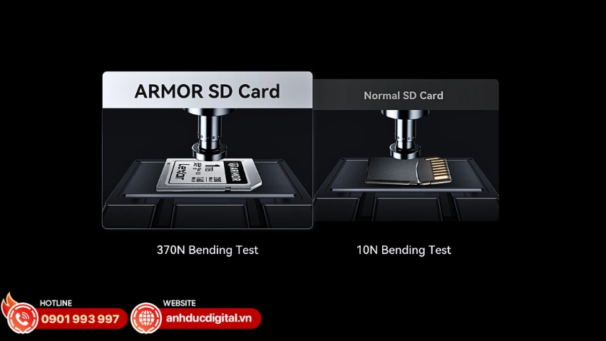 Thẻ nhớ Lexar Armor Silver Pro SDXC UHS-II được chế tác từ thép không gỉ cao cấp
