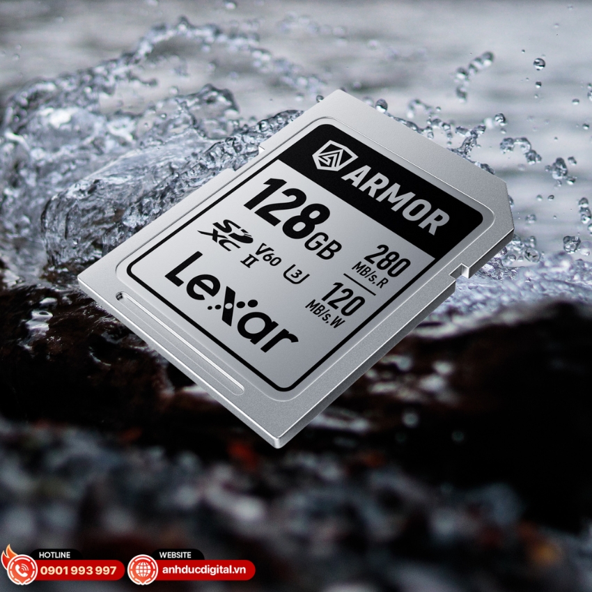 Lexar Armor Silver Pro đạt chuẩn chống bụi và chống nước IP68