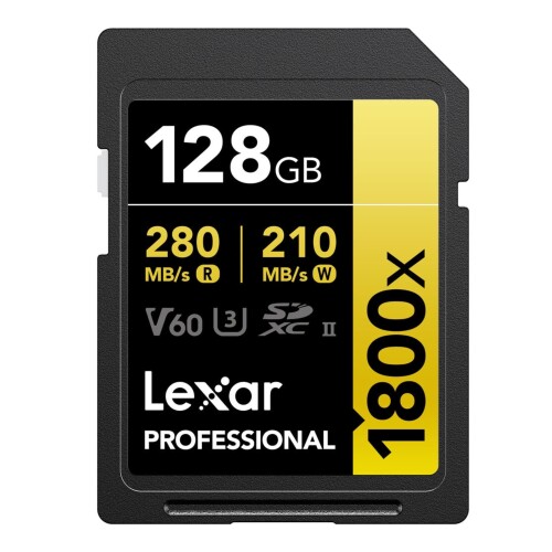 Thẻ nhớ Lexar 128GB Professional 1800x SDXC UHS-II V60 280MB/s 210MB/s (Chính hãng)