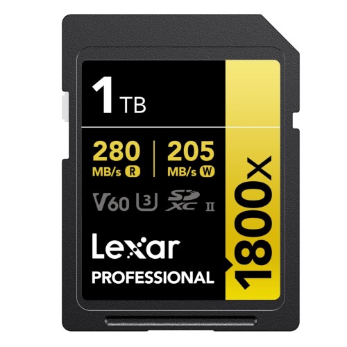 Thẻ nhớ Lexar 1TB Professional 1800x SDXC UHS-II V60 280MB/s 210MB/s (Chính hãng)