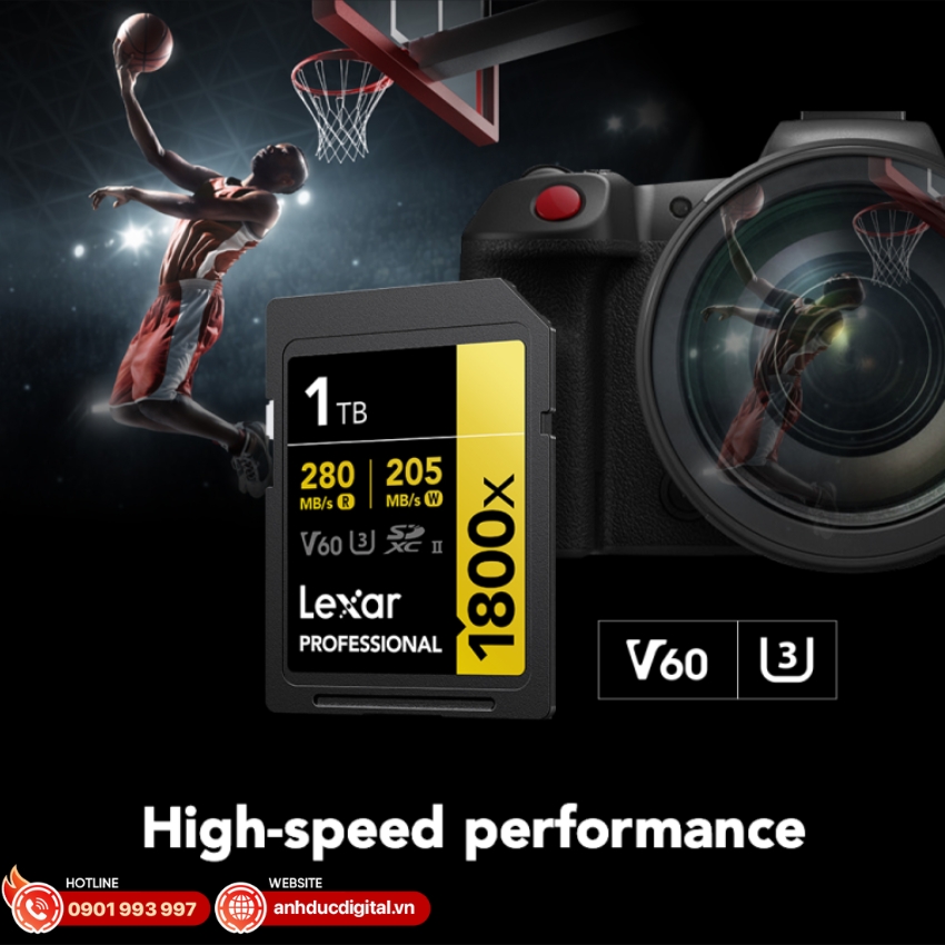 Lexar Professional 1800x SDXC UHS-II có hiệu suất vượt trội