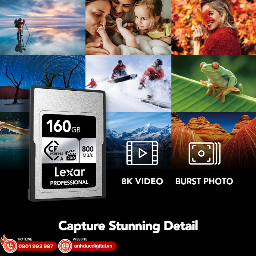 Lexar Professional CFexpress Type A cho phép quay video 4K và 8K liền mạch