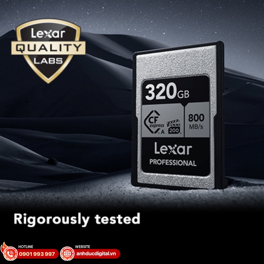 được kiểm tra kỹ lưỡng tại Lexar Quality Labs