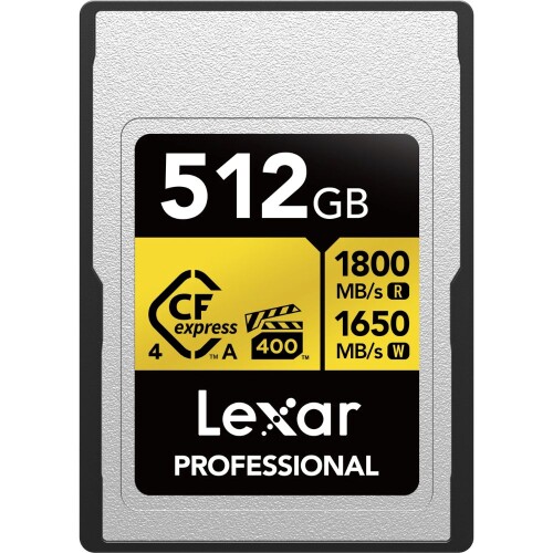 Thẻ nhớ Lexar 512GB Professional GOLD CFexpress 4.0 Type A Card 1800MB/s 1650MB/s (Chính hãng)