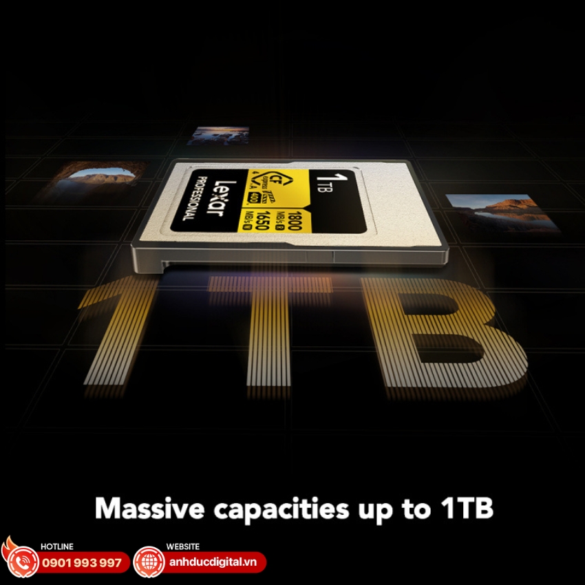 thẻ nhớ Lexar CFexpress 4.0 Type A có dung lượng lớn lưiu trữ thoải mái