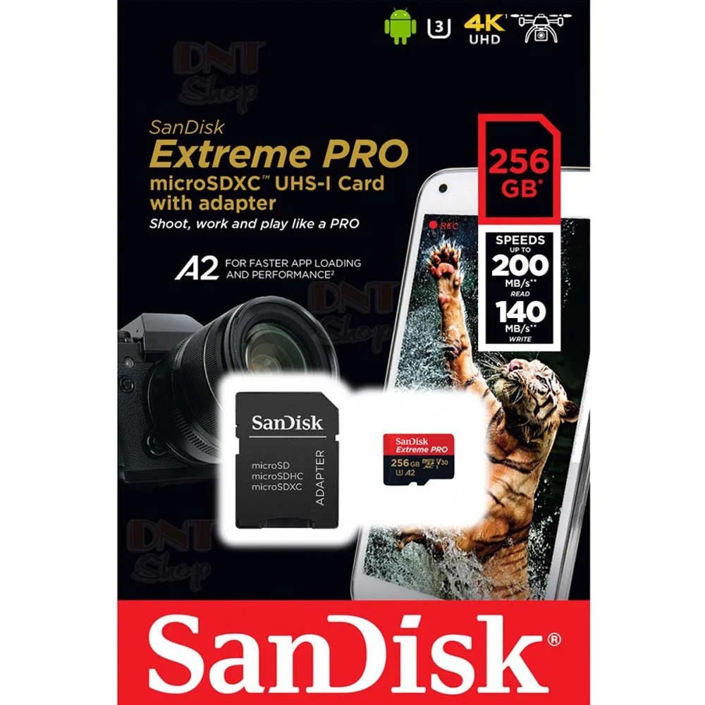 Thẻ nhớ Micro SDXC Sandisk Extreme Pro 256GB 200Mbs (Chính hãng) 02