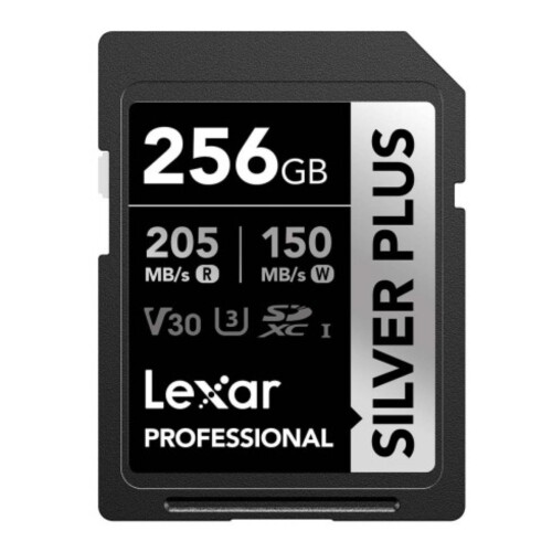 Thẻ nhớ Lexar 256GB Professional SILVER PLUS SDXC™ UHS-I V30 205MB/s 150MB/s (Chính hãng)