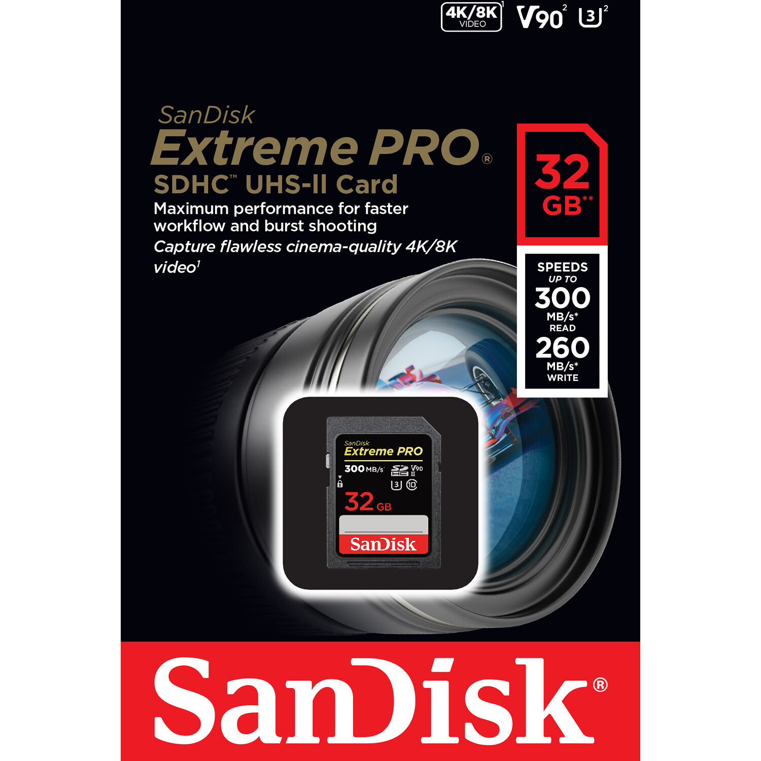 Thẻ nhớ SDHC Sandisk 32GB 300MBs Extreme Pro UHS-II (Chính Hãng) 02