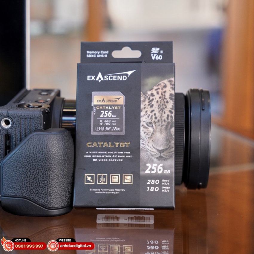 Thẻ nhớ Exascend 256GB Catalyst UHS-II SD card V60