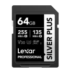 Thẻ nhớ Lexar 64GB Professional SILVER PLUS UHS-I SDXC Card V30 255MB/s 180MB/s (Chính hãng)