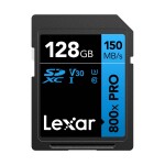 Thẻ nhớ Lexar 128GB Professional 800x PRO SDXC UHS-I V30 150MB/s 45MB/s (Chính hãng)