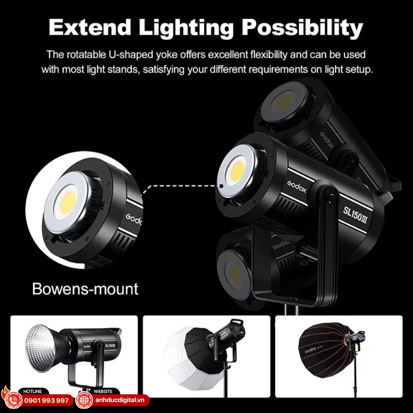 Đèn led Godox SL200III Bi Color (2800K-6500K)