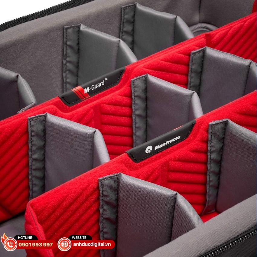 các ngăn của Manfrotto Backpack Advanced Gear III