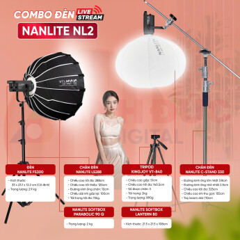 Combo đèn livestream NanLite NL2 (Chính Hãng)