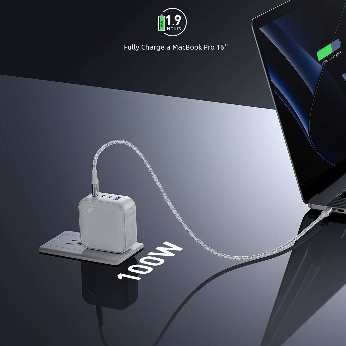 Công suất sạc lên đến 100W