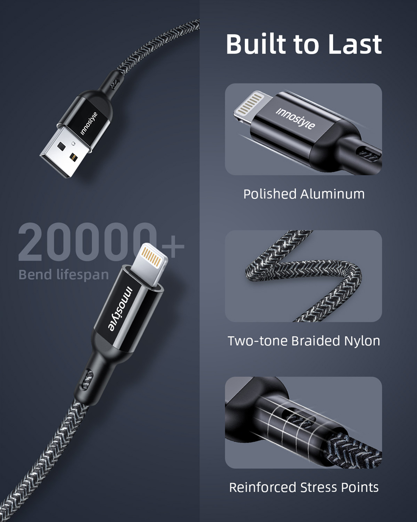 Innostyle PowerFlex USB-A to Lightning 1.5M 12W 03