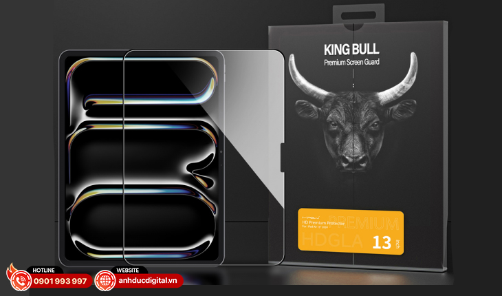 Cường Lực Mipow Kingbull HD Premium Protector for iPad Air 13 copy