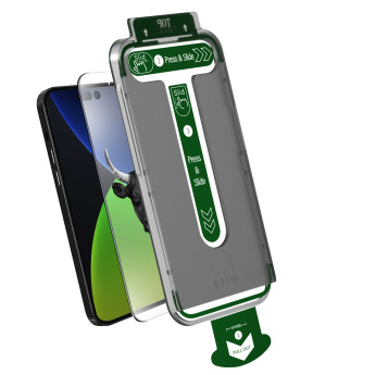 Bộ dán + Tool hỗ trợ dán cường lực Mipow Kingbull Premium Silk HD (2.7D) for iPhone 14 Pro (Chính Hãng) (BJ403)