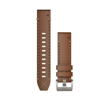 Dây đồng hồ Garmin QuickFit 22 | Brown/Leather (Chính Hãng) (010-12738-14)