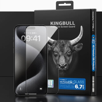 Dán cường lực Mipow Kingbull HD Premium Silk for iPhone 16 Pro Max 2024 (BJ604-BK) (Chính Hãng)