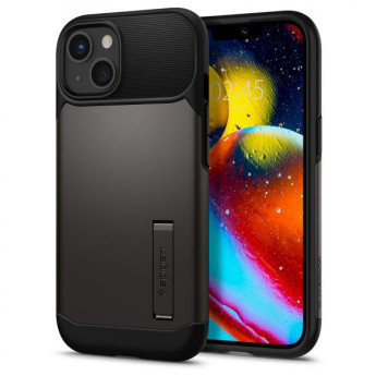 Ốp lưng Spigen Slim Armor for iPhone 14 | Gunmetal (Chính Hãng) (ACS04684)