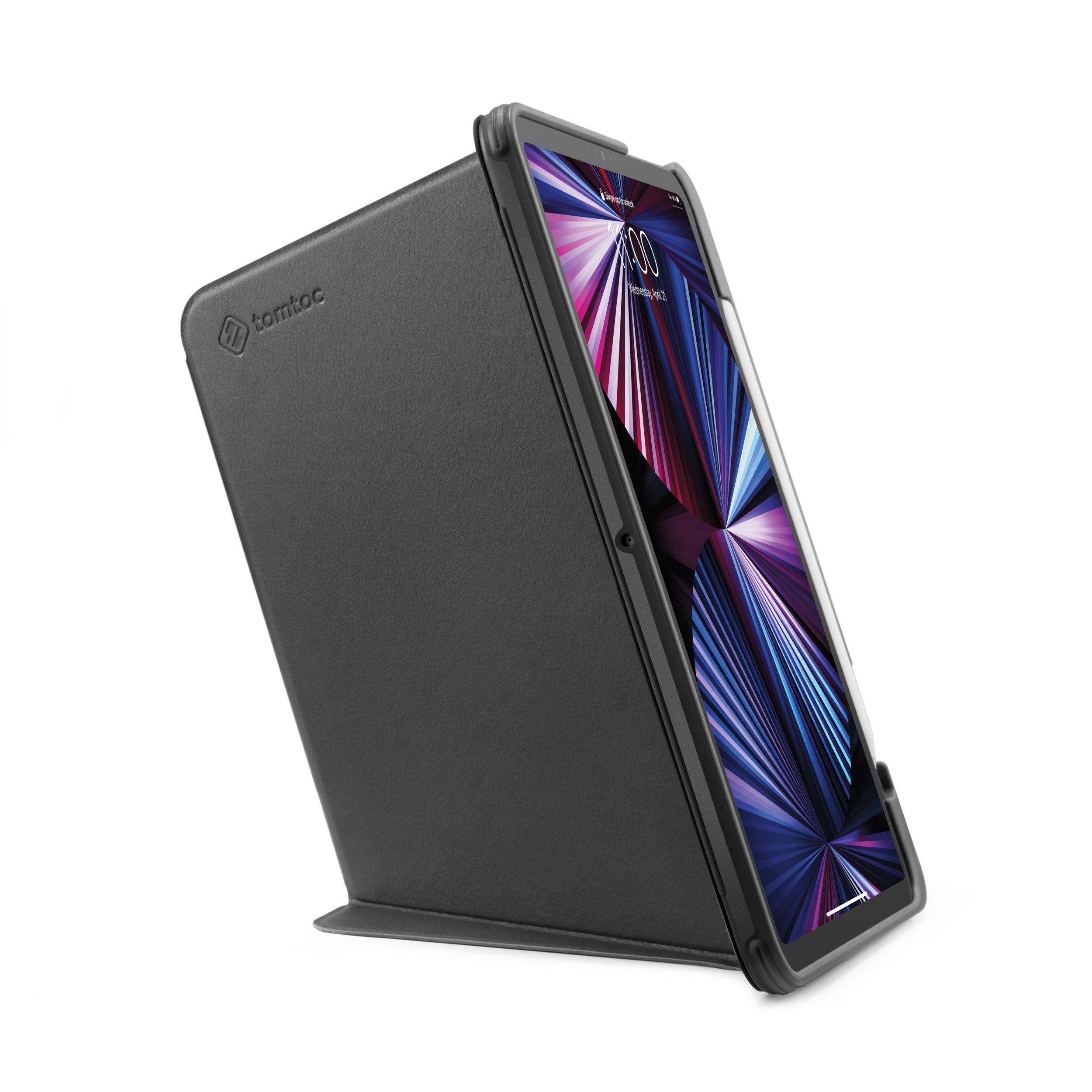 Bao da Tomtoc từ tính đa góc Vertical hỗ trợ sạc không dây Apple Pencil