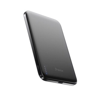 Sạc dự phòng BMX SolidSafe Air Titanium 5K Qi2 Wireless Magnetic Power Bank B3-05 | Black (Chính hãng)