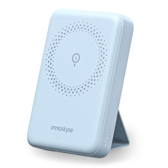 Sạc dự phòng Innostyle PowerMag 15W 2 in 1 stand 10000mAh PD 20W | Blue (Chính Hãng) (IS20PDBB)
