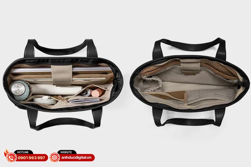 Ngăn chính rộng rãi của túi chống sốc Tomtoc Versatile-T23