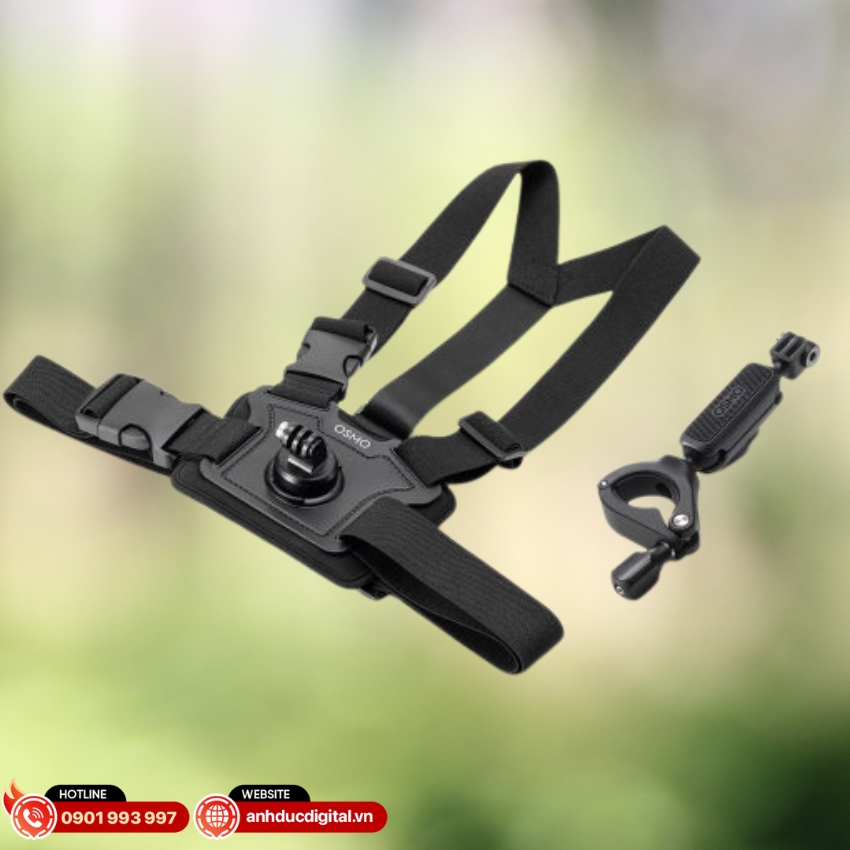 Bộ phụ kiện DJI Osmo Action Biking Accessory Kit được thiết kế tương thích với nhiều dòng camera hành động