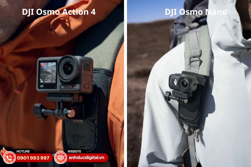 So s&aacute;nh DJI Osmo Nano với DJI Action 4
