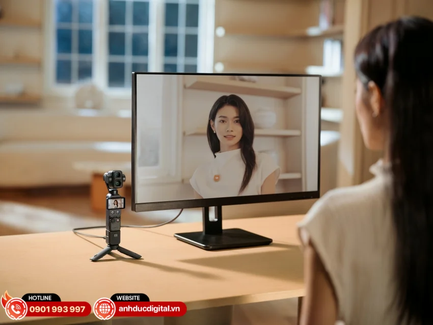 DJI Osmo Pocket 4P c&ograve;n hỗ trợ sử dụng như một webcam chất lượng cao