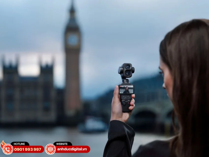 DJI Osmo Pocket 4P sở hữu cảm biến CMOS 1 inch mang lại khả năng thu s&aacute;ng vượt trội
