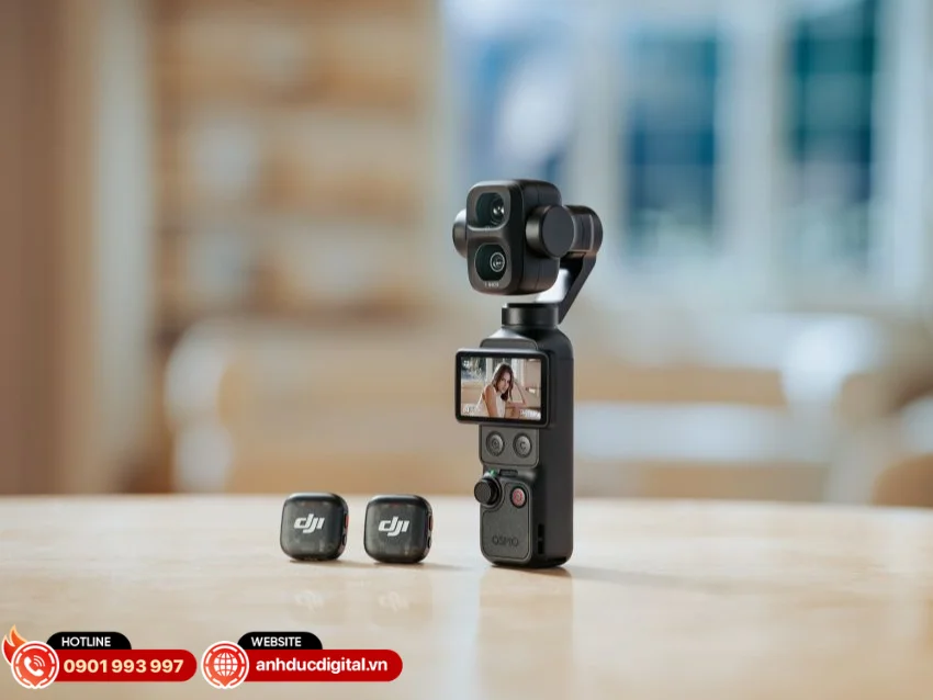 DJI Osmo Pocket 4P sở hữu thiết kế nhỏ gọn, dễ d&agrave;ng cầm tay