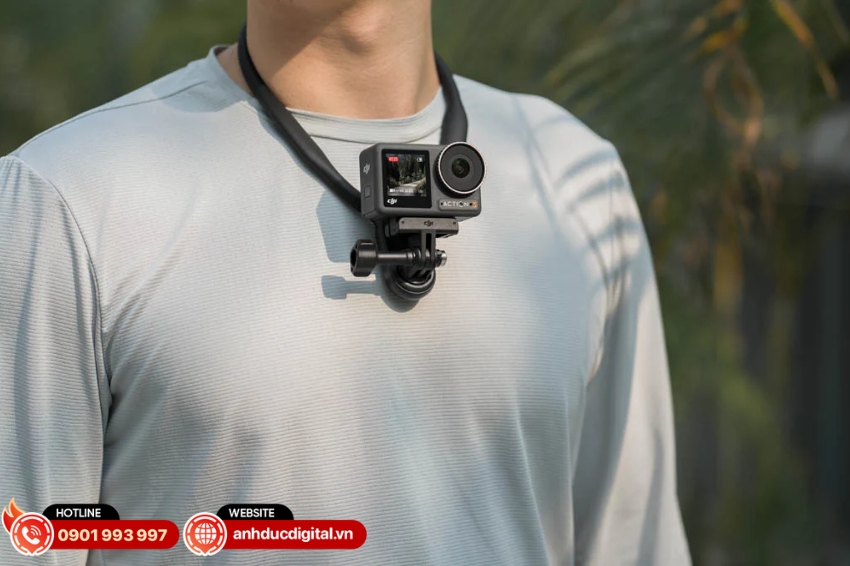 Osmo Action Hanging Neck Mount được làm từ chất liệu silica gel định hình, ôm sát cổ