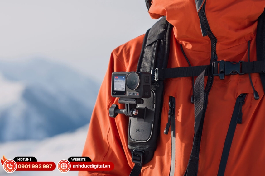 Osmo Backpack Strap Mount được thiết kế chuyên dụng để gắn chặt lên dây đeo balo