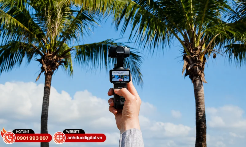 Hệ thống gimbal 3 trục cơ học gi&uacute;p Insta360 Luna Ultra duy tr&igrave; độ ổn định cao trong qu&aacute; tr&igrave;nh quay
