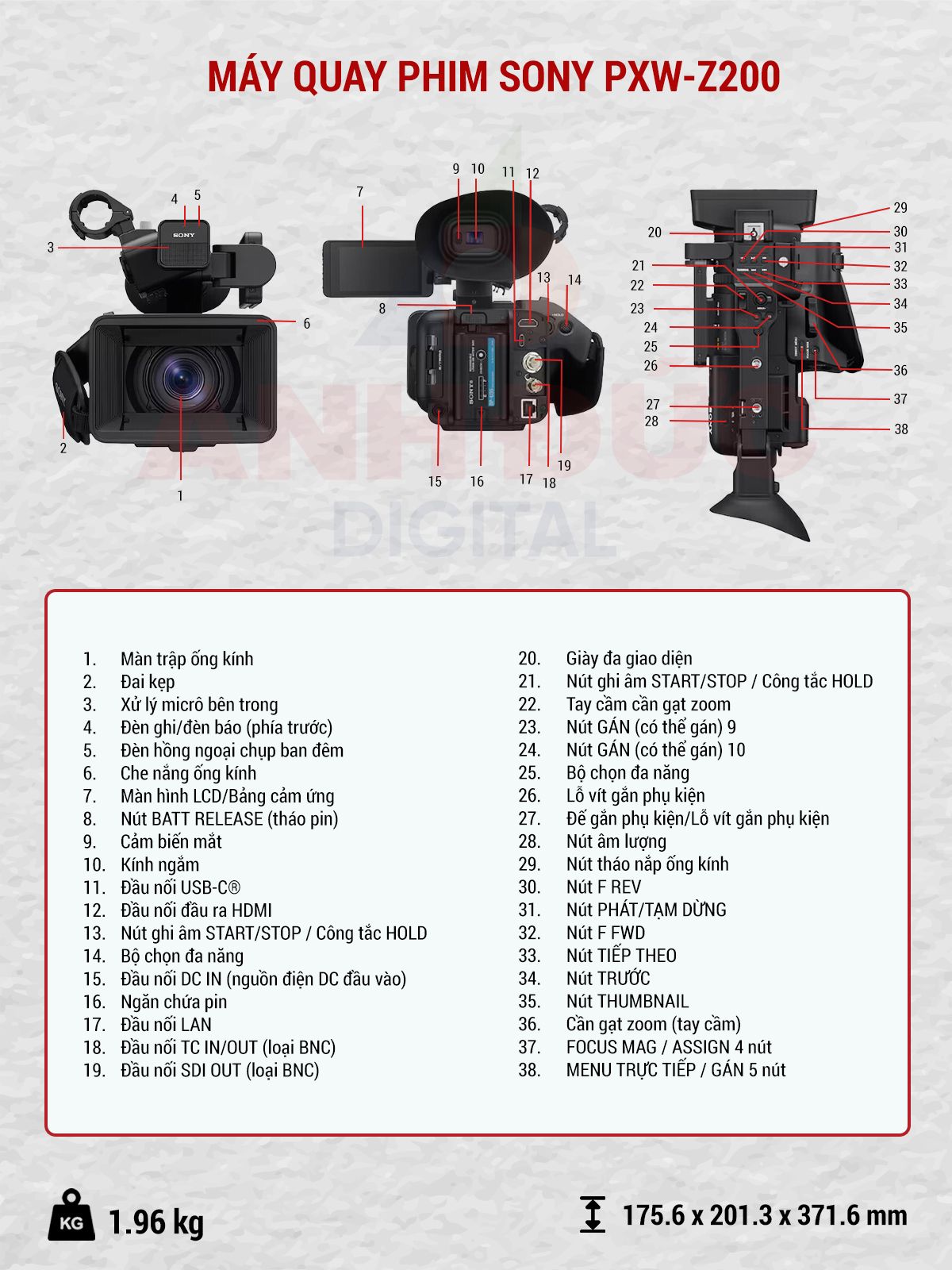 Sony PXW-Z200 tổng quan