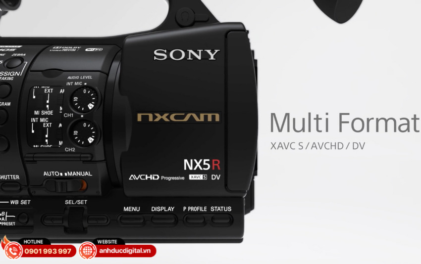 Máy quay HXR-NX5R ghi hình đa dạng full HD