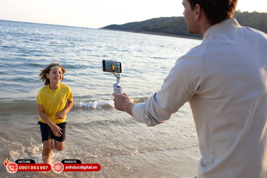 DJI Osmo Mobile 7 với chế dộ ghi hình gia đình