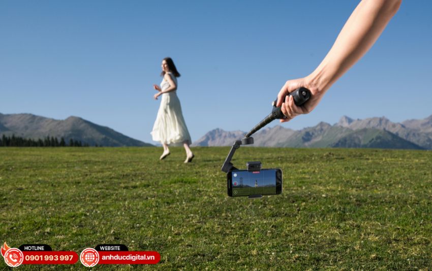 Góc máy thấp linh hoạt khi quay bằng Osmo Mobile 8