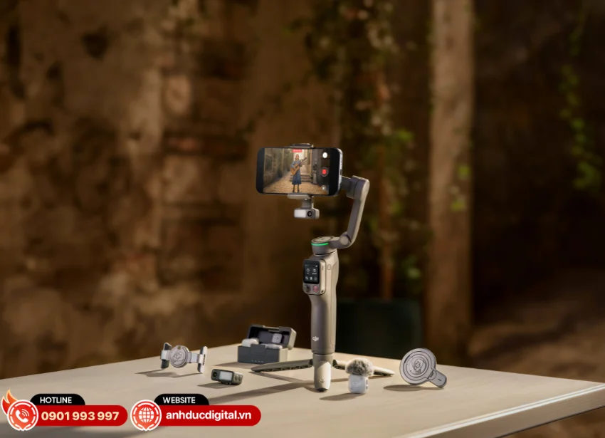 DJI Osmo Mobile 8P được thiết kế theo hướng all-in-one 