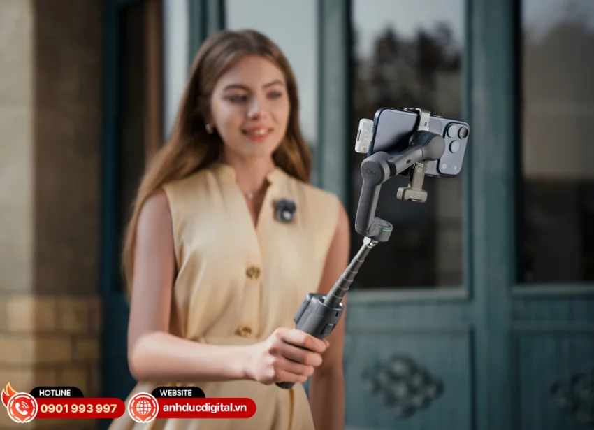 DJI Osmo Mobile 8P sở hữu hệ thống chống rung 3 trục thế hệ 8