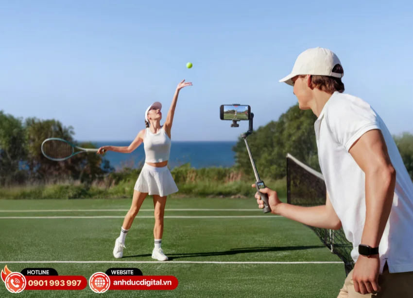 Osmo Mobile 8P t&iacute;ch hợp Dual Lens Boost gi&uacute;p mở rộng khả năng tracking