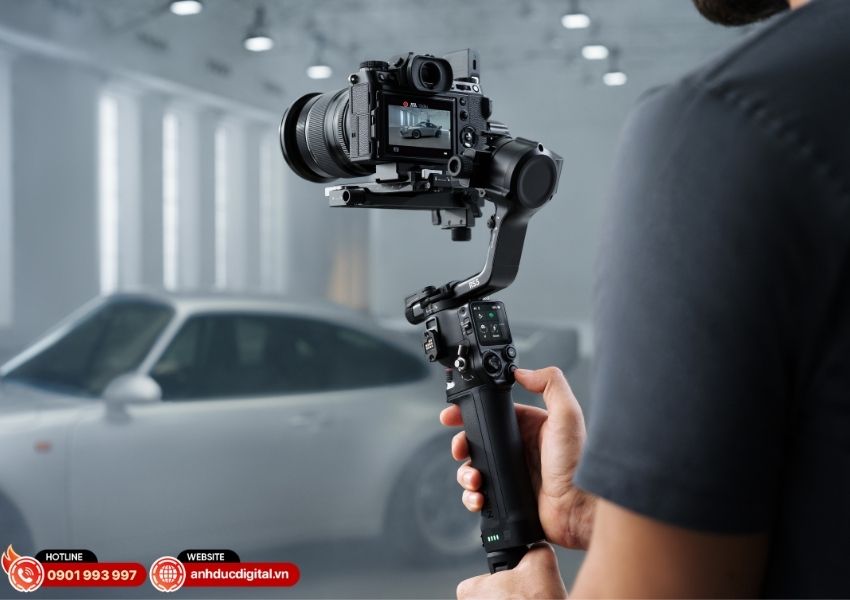 Thiết kế gimbal DJI RS 5 nhỏ gọn tải 3kg