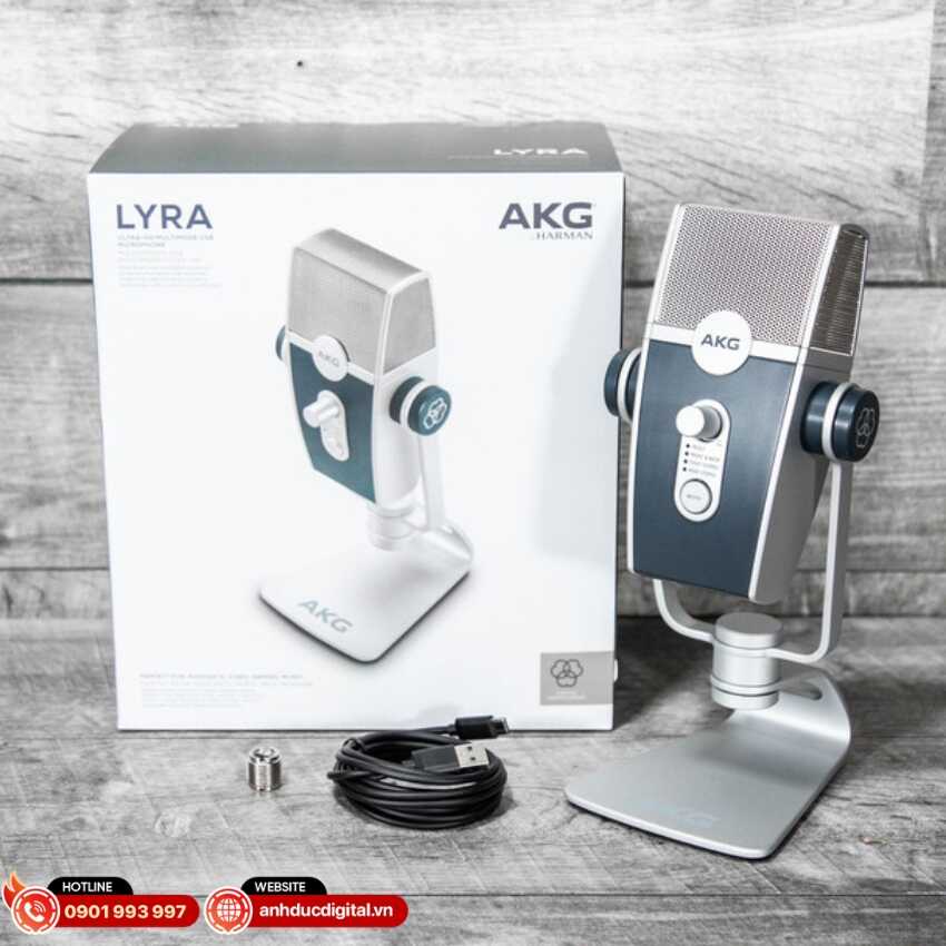 Micro thu âm AKG LYRA C44 USB có thể thay thế thiết bị và dây rườm rà